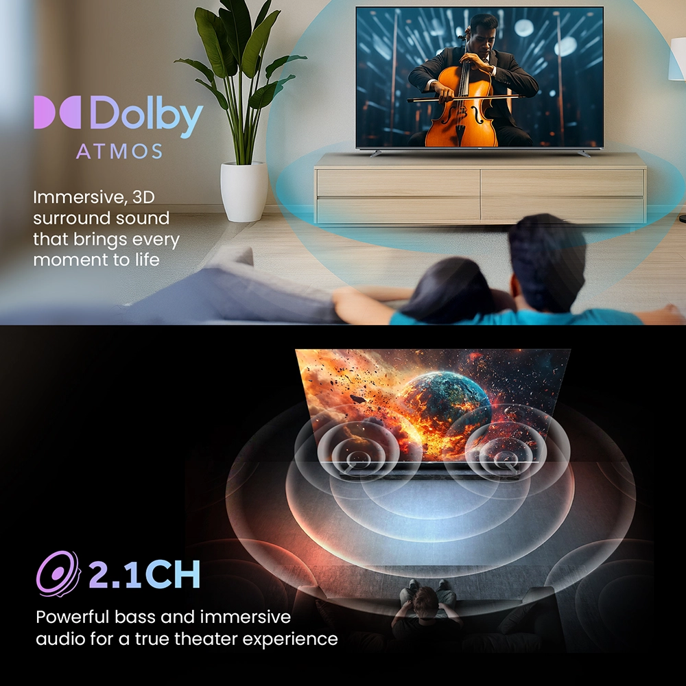 Haier M80F Mini LED 189cm (75) Google TV | Sound By KEF